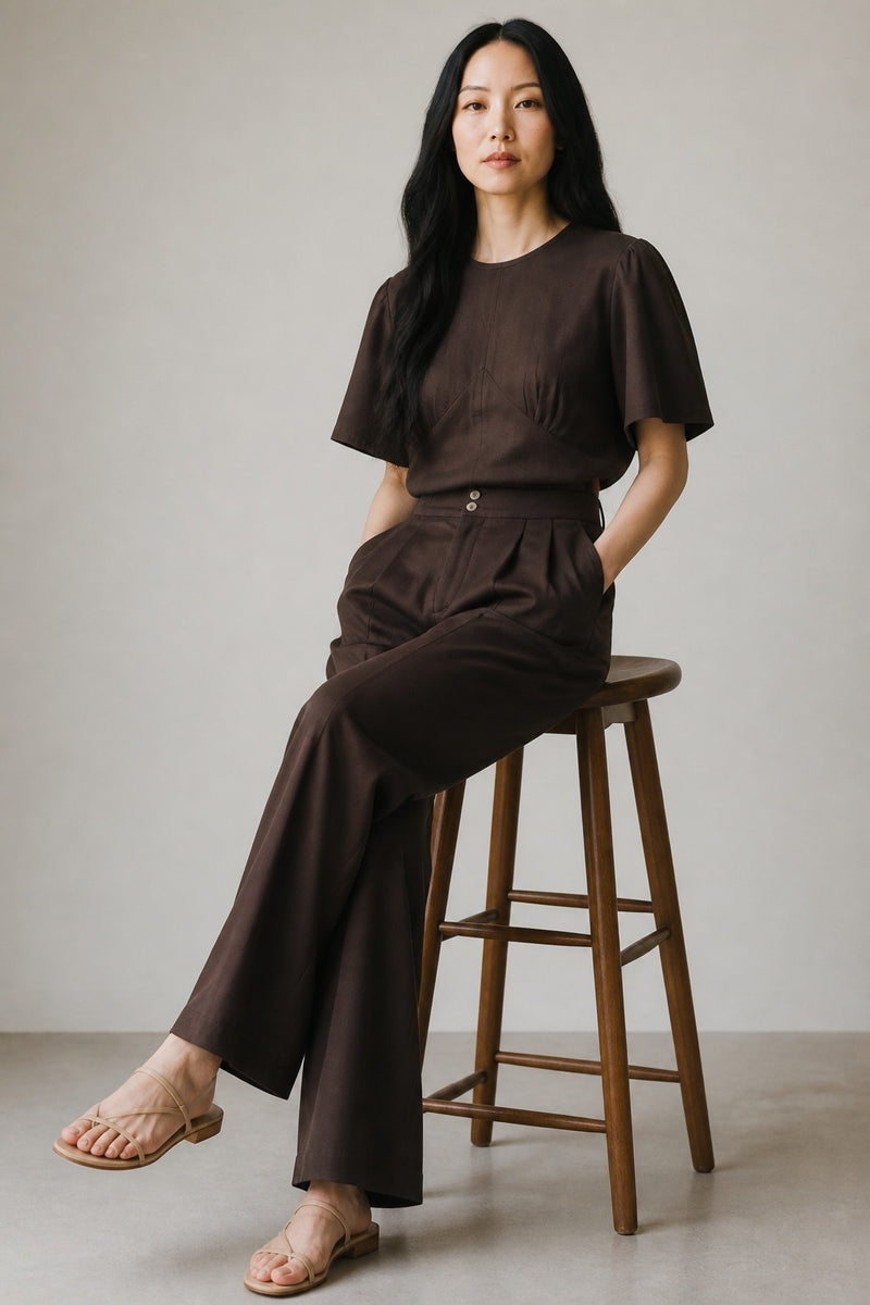 Brown Viscose Co-rd Set