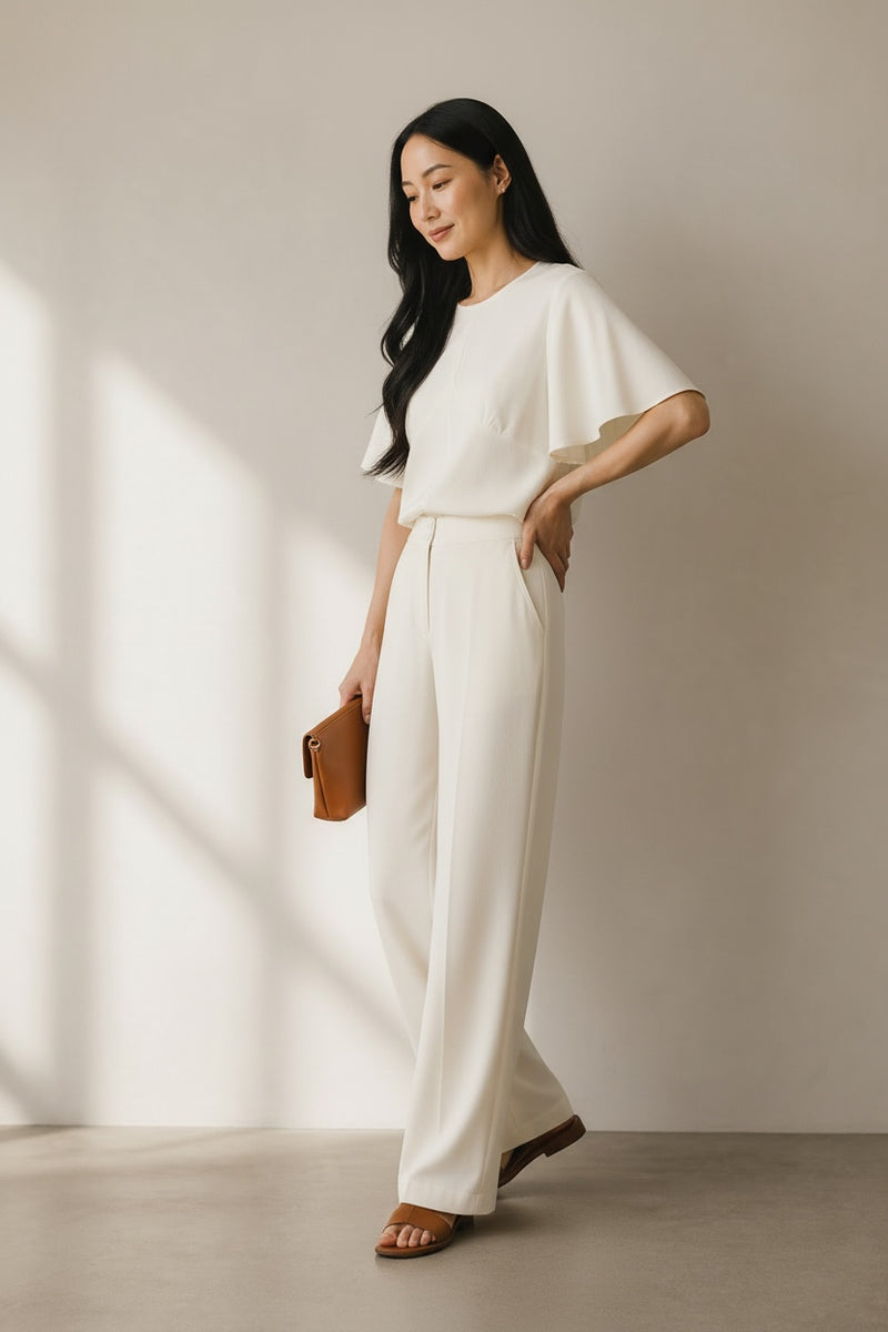 Off-White Viscose Co-rd Set