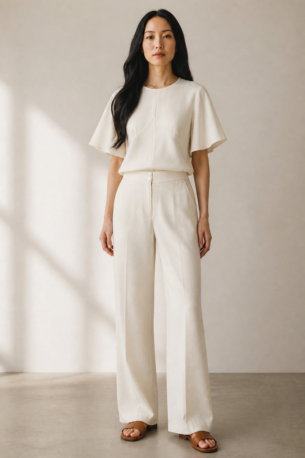 Off-White Viscose Co-rd Set