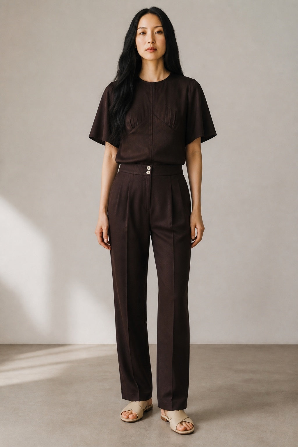 Brown Viscose Co-rd Set