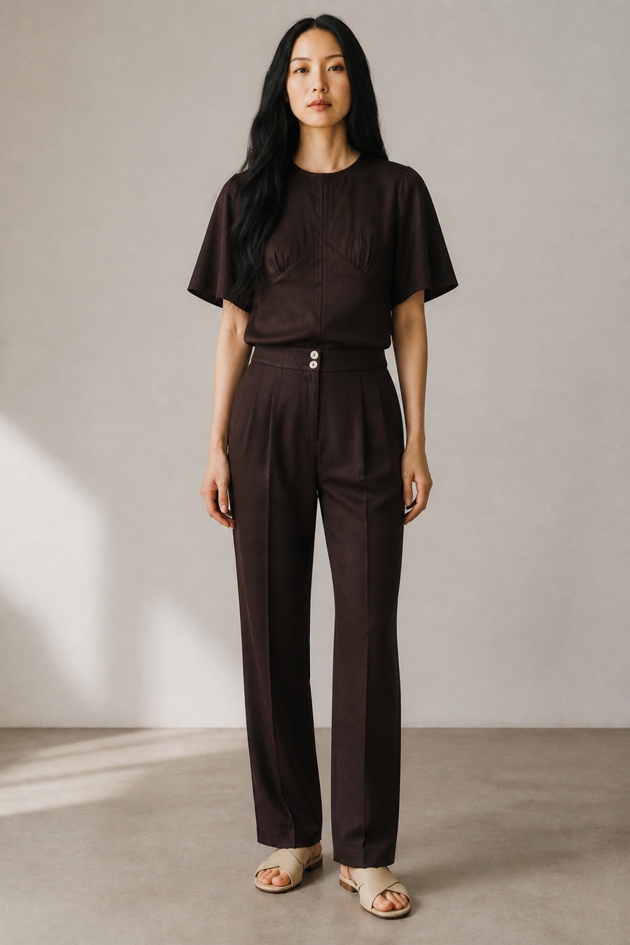 Brown Viscose Co-rd Set